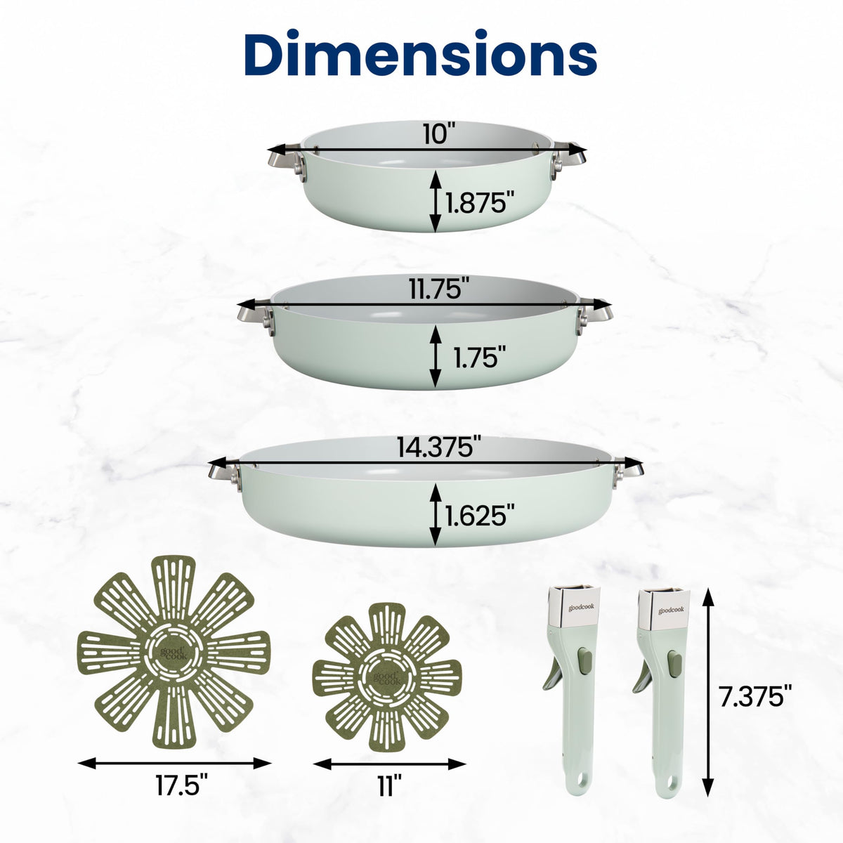 7 Piece Ceramic Nonstick Cookware Set D566365
