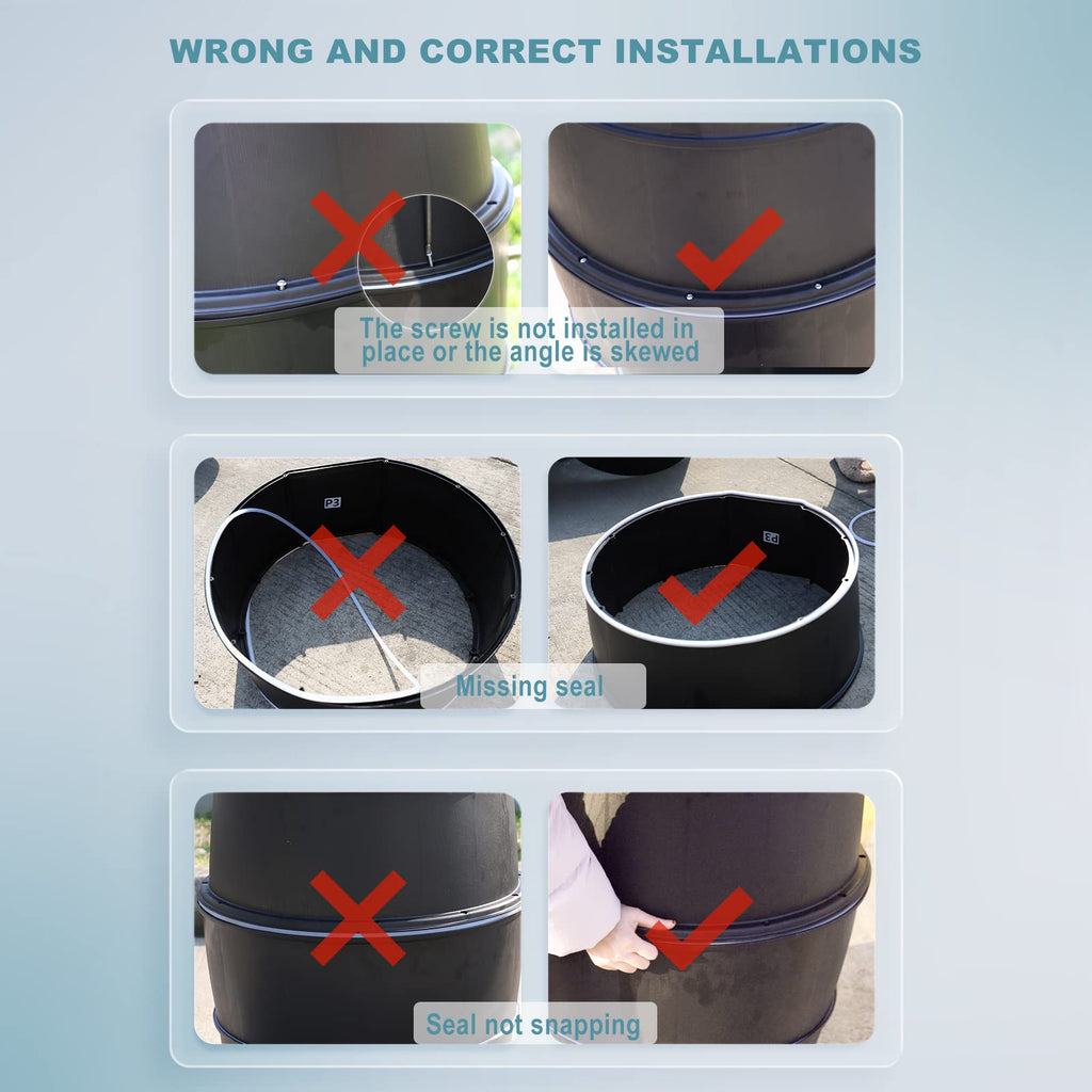 50 Gallon BPA Free Rainwater Collection Barrel with Water Diverter S5610