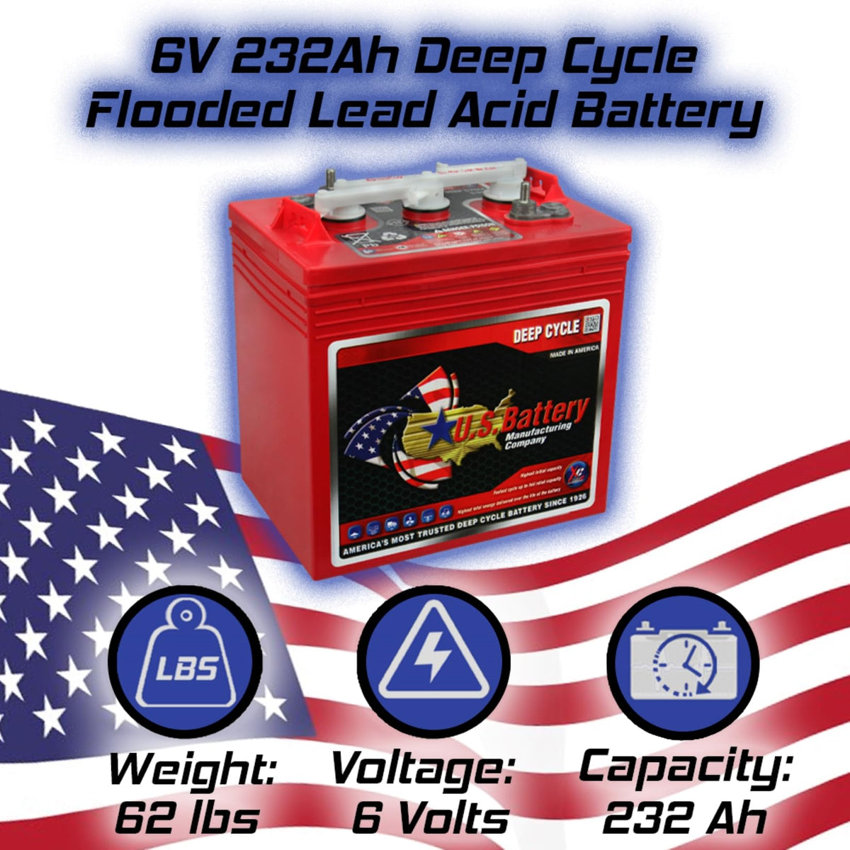 6V GC2 Golf Cart Batteries 6-Pack U79126