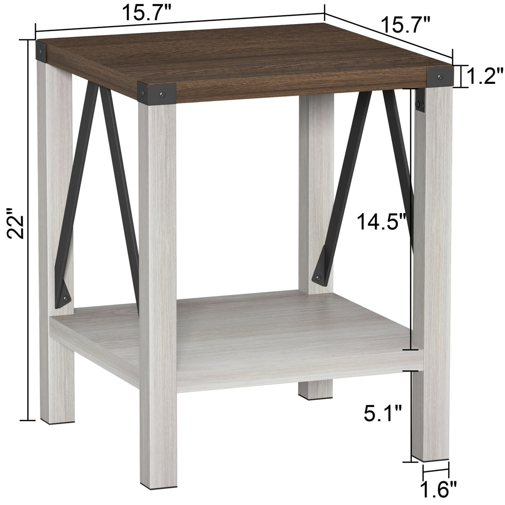End Table Set of 2 with Storage Shelf C9582