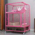 Heavy Duty Metal Cat Cage Dog Crate with Four Wheels O72099