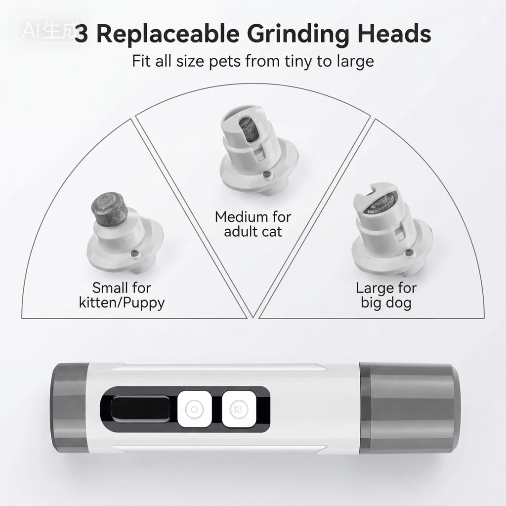3-Speed Dog & Cat Nail Grinder with LED Light O58133