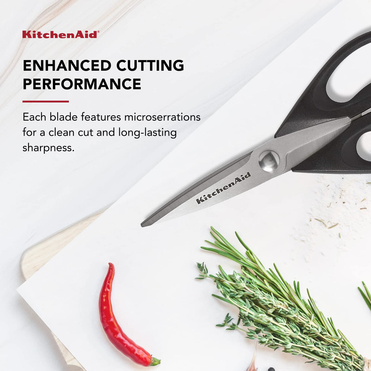 Black Stainless Steel Kitchen Shears T3858