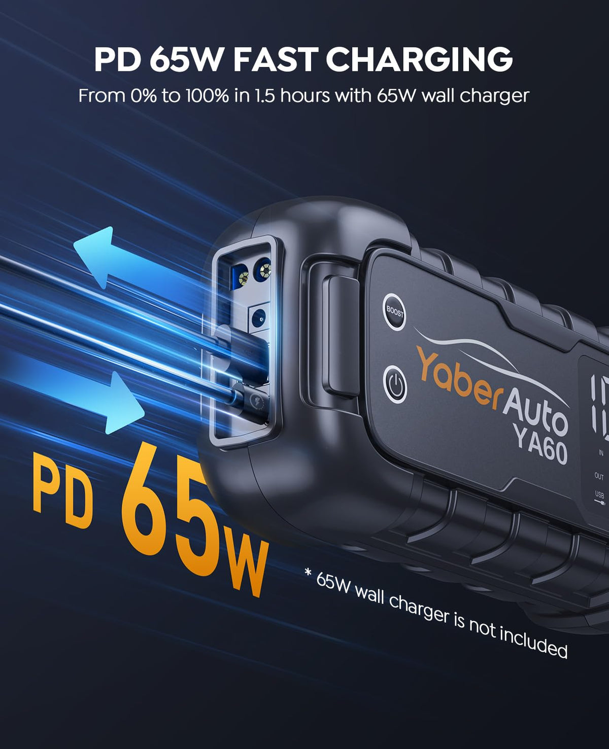 8000A Jump Starter 99Wh 65W Fast Charging V494227