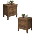 2 Drawer Wood Nightstand Set of 2 D82680