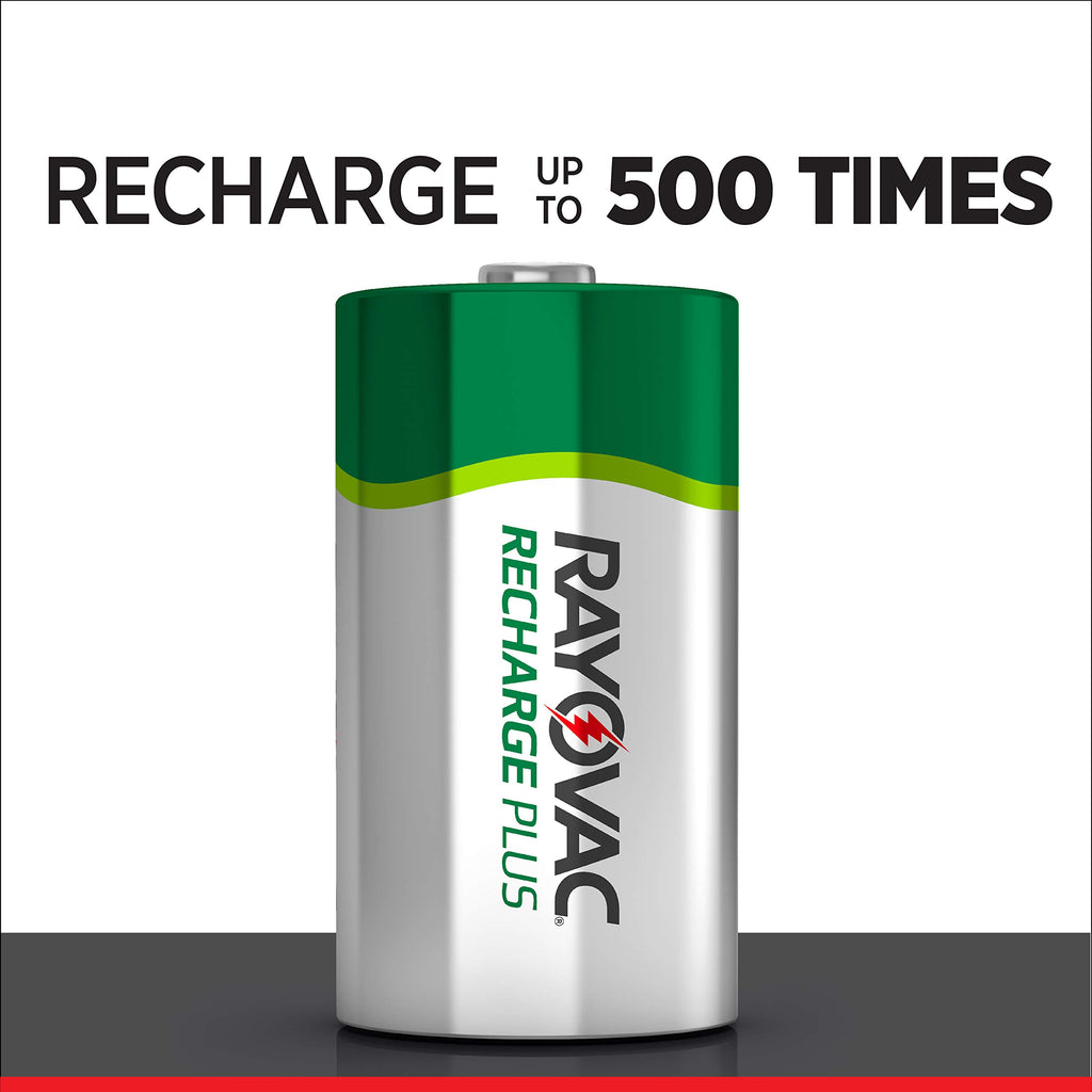 Rechargeable D Batteries 2 Count Q8795