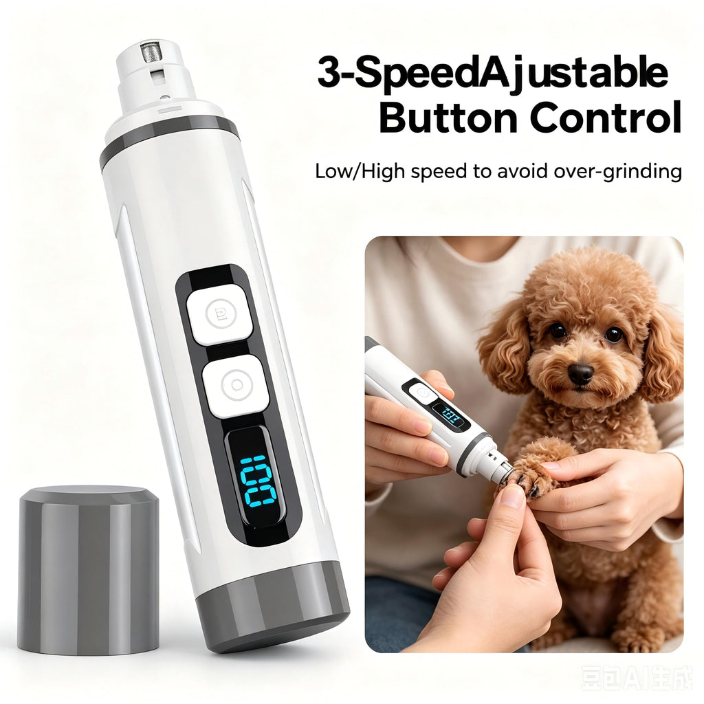 3-Speed Dog & Cat Nail Grinder with LED Light O58133