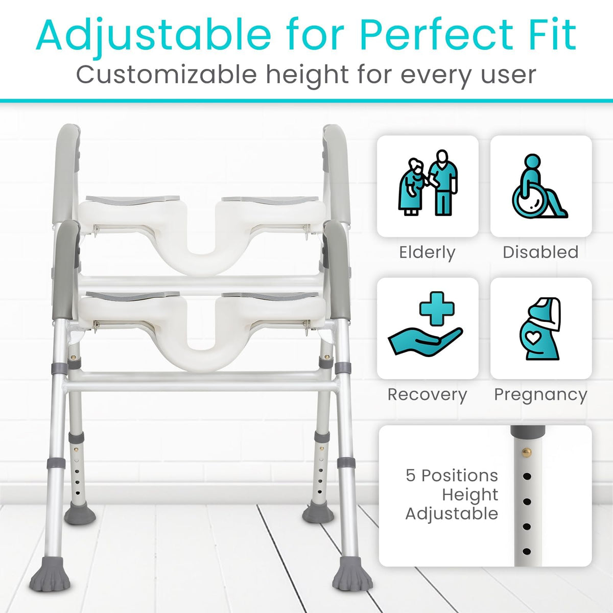 U-Shaped Shower Chair with Arms E669