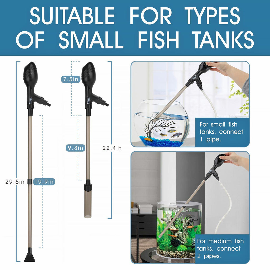 Small Manual Aquarium Gravel Cleaner with Suction Ball Z432772