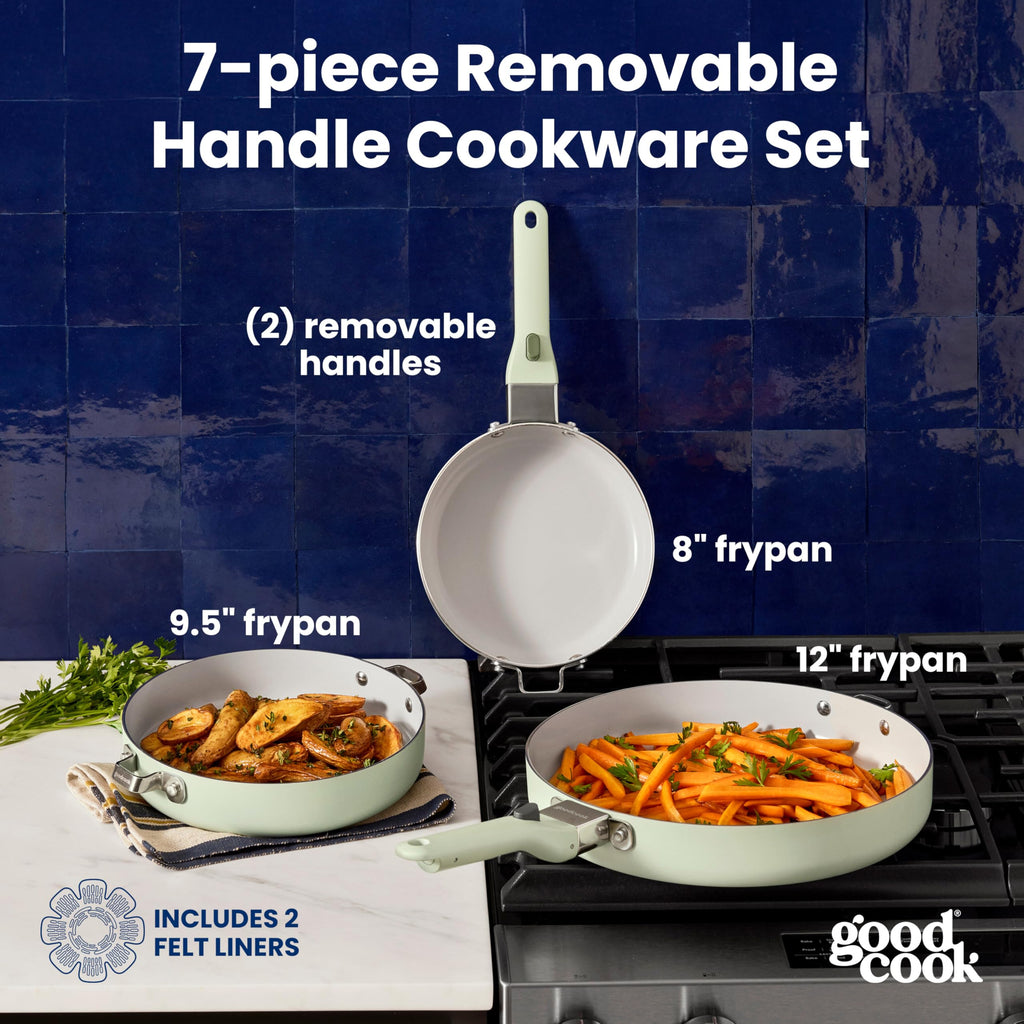 7 Piece Ceramic Nonstick Cookware Set D566365