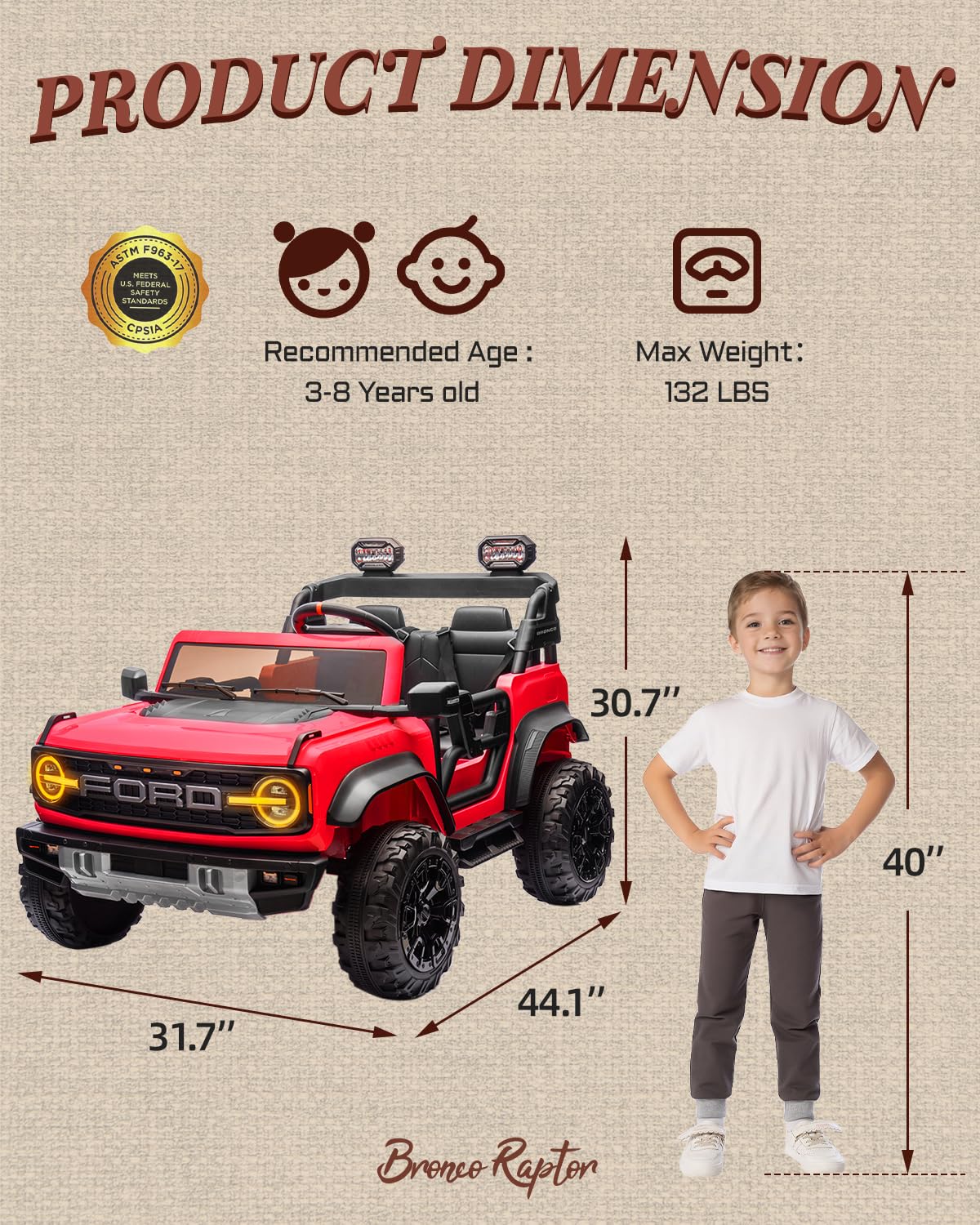 24V 2 Seater Kids Electric Ride on Truck with Remote Control N97736