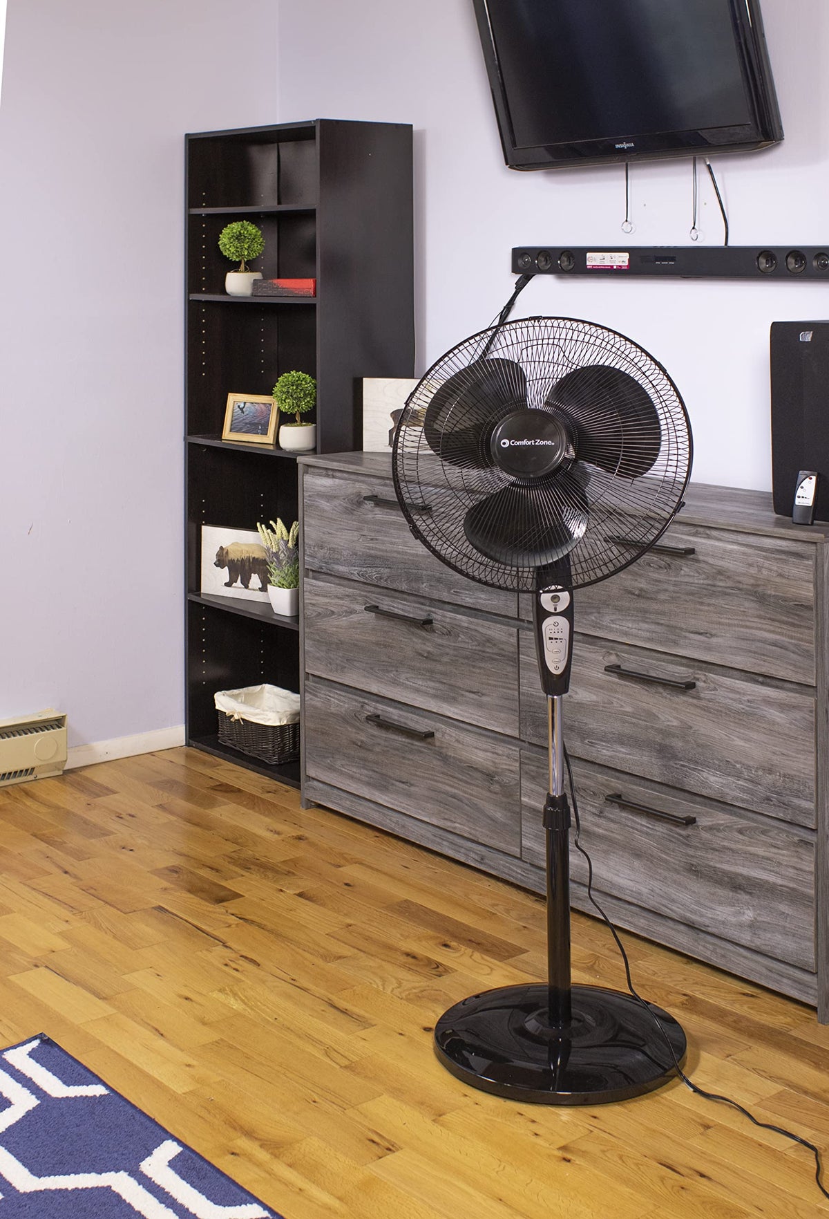 18 inch 3 Speed Oscillating Pedestal Fan with Remote Control Z986180