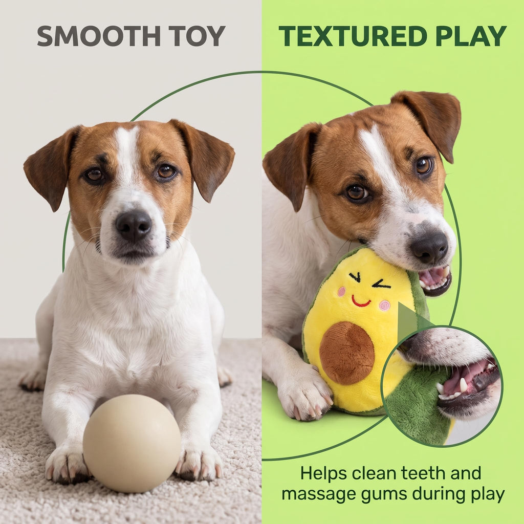 Squeaky Plush Avocado Dog Chew Toy H376675