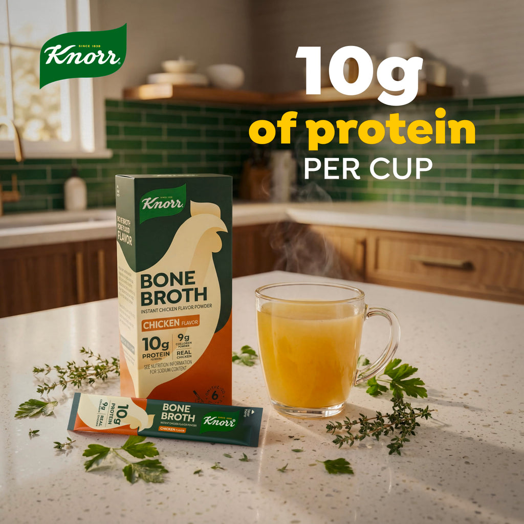 Chicken Bone Broth Instant Powder Mix Packets, 6 Count K908172