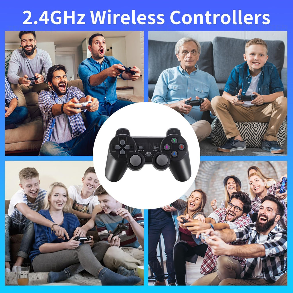 Retro Game Console Plug and Play 4K HDMI 15 Classic Emulators Dual 2.4G Wireless Controllers G41244