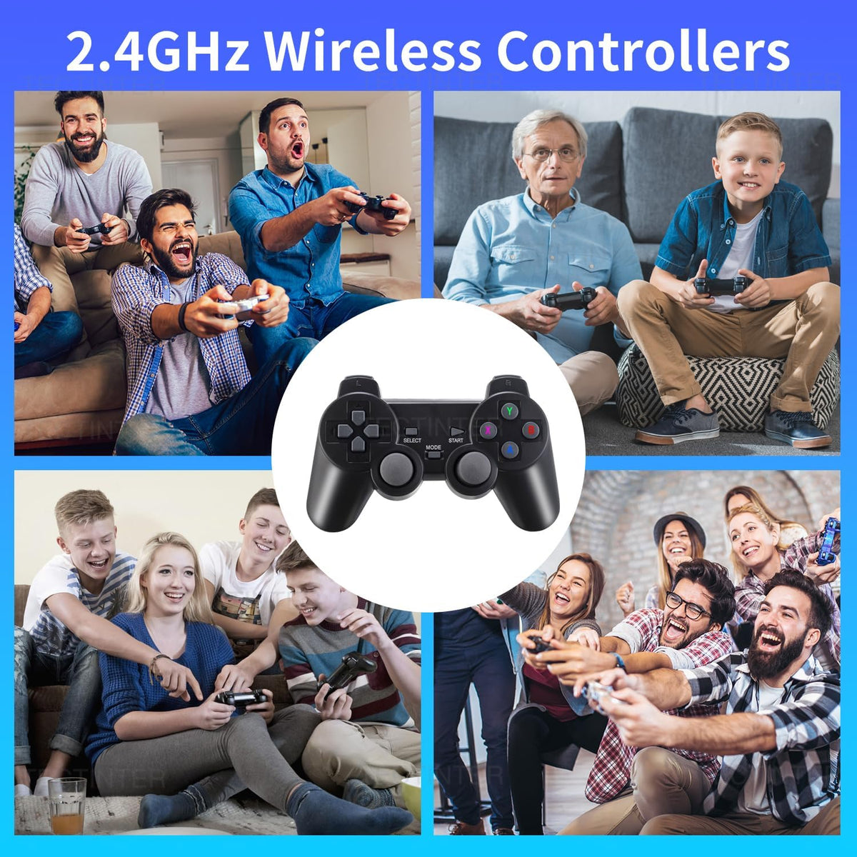 Retro Game Console Plug and Play 4K HDMI 15 Classic Emulators Dual 2.4G Wireless Controllers G41244