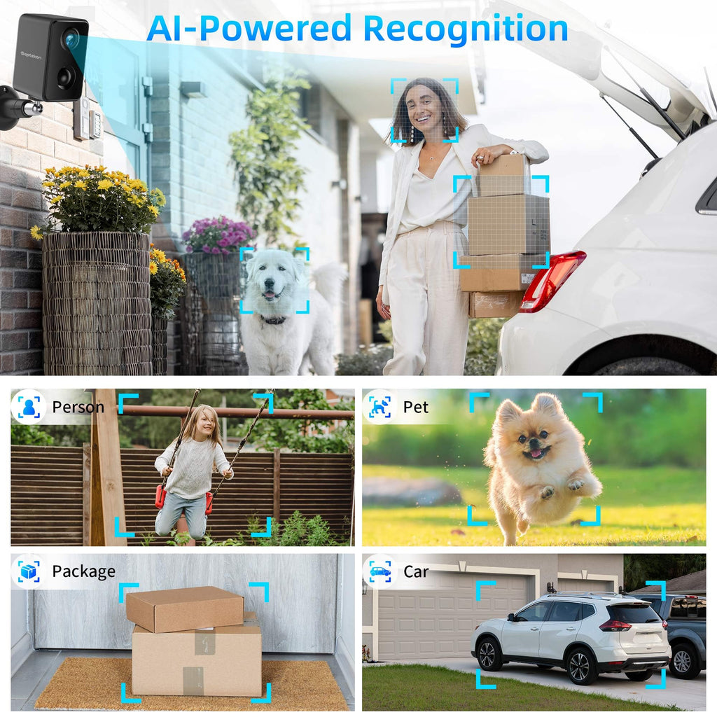 2K Wireless Outdoor Security Cameras 4 Pack G419