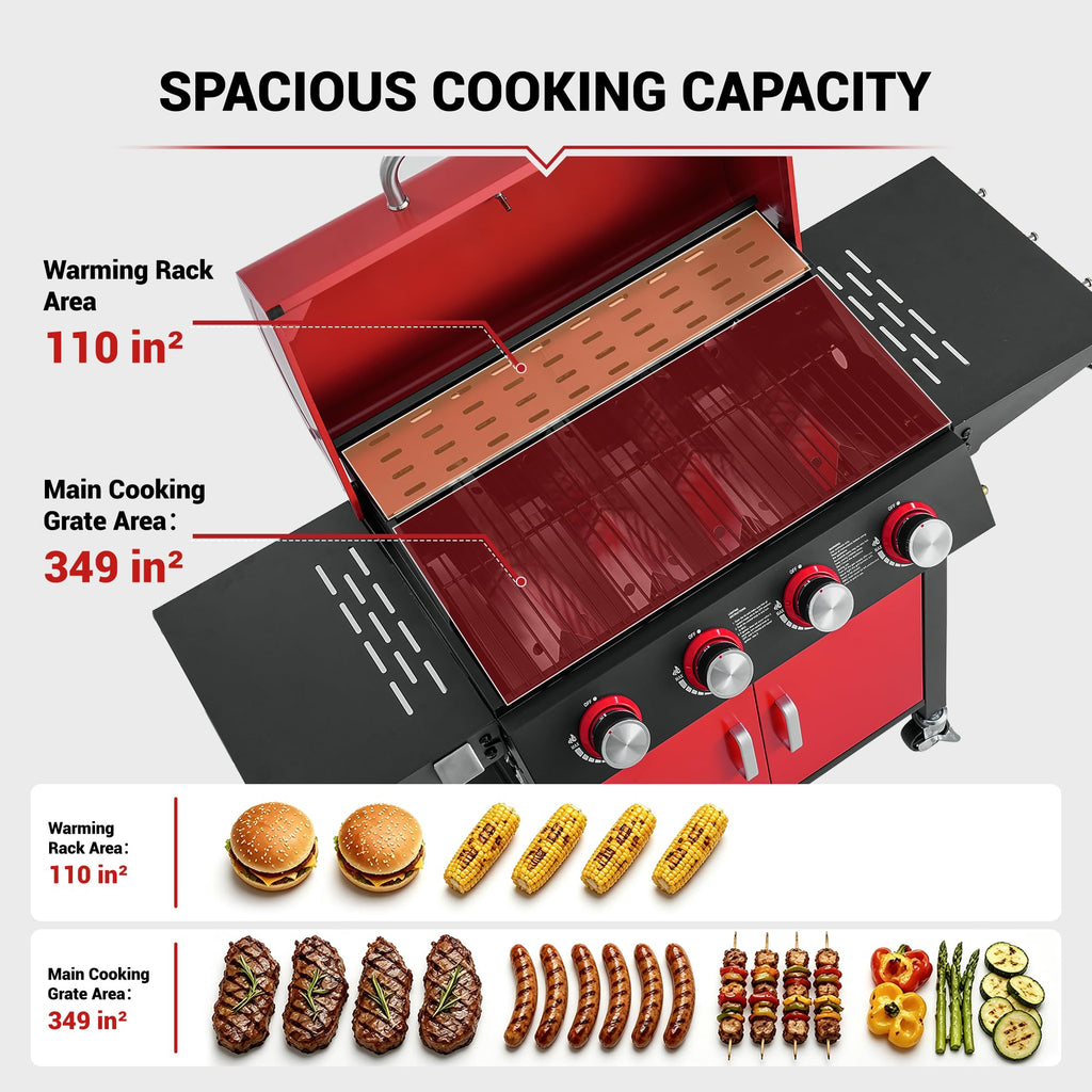 4-Burner Propane Gas Grill D19233
