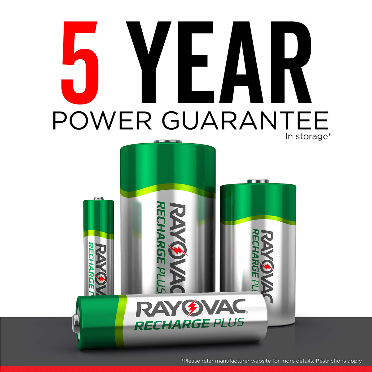 Rechargeable D Batteries 2 Count Q8795