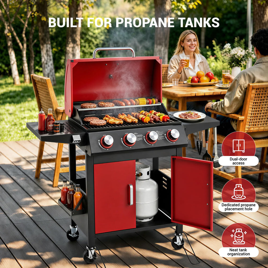 4-Burner Propane Gas Grill D19233