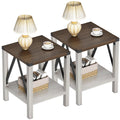 End Table Set of 2 with Storage Shelf C9582