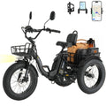 750W Folding Fat Tire Electric Tricycle with Basket K17642
