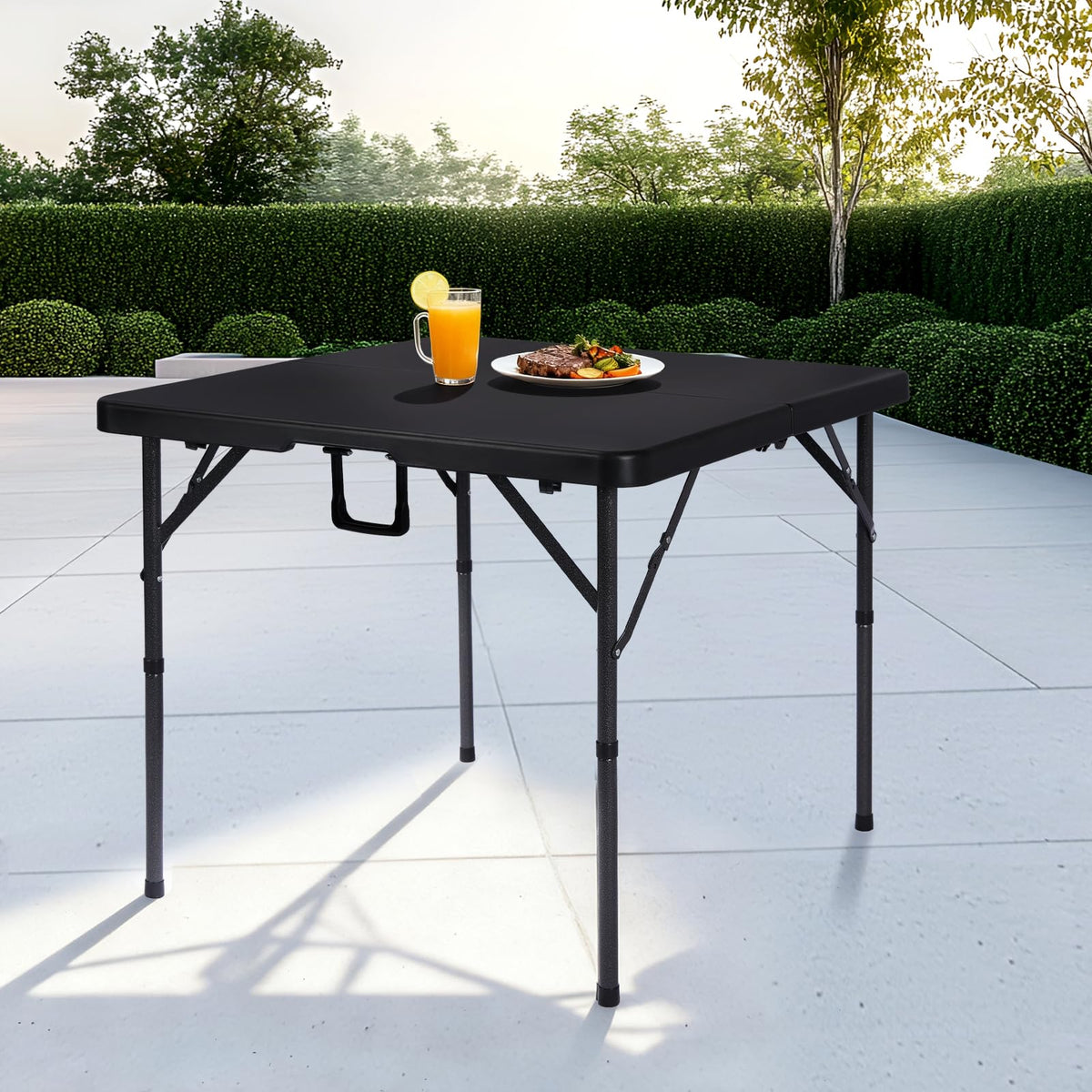 34" Black Folding Card Table I416