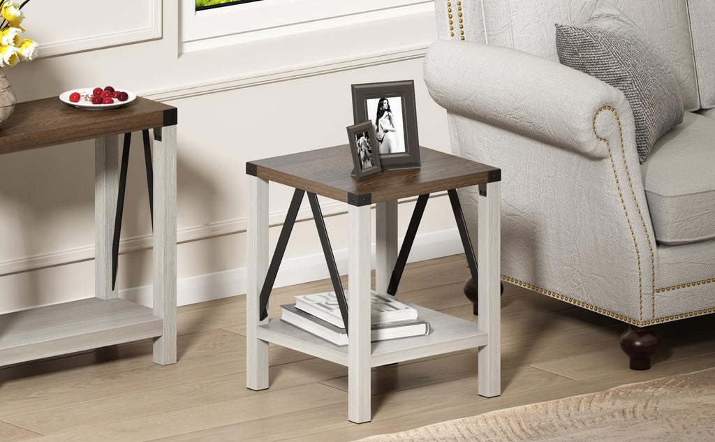End Table Set of 2 with Storage Shelf C9582