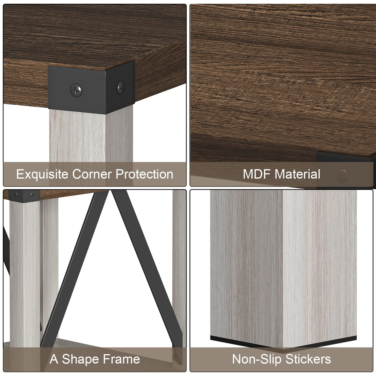 End Table Set of 2 with Storage Shelf C9582