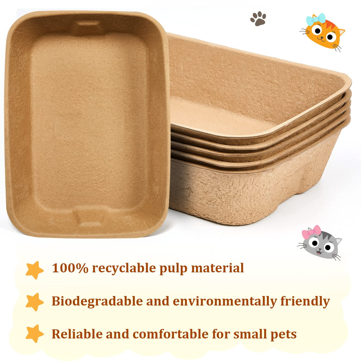15 Pack Disposable Cat Litter Box Large D71924