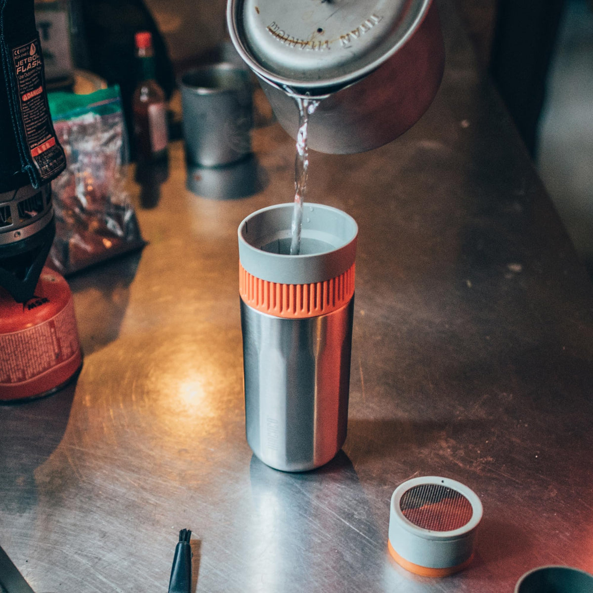 Portable Coffee Maker and Insulated Travel Mug, 10 fl oz B714