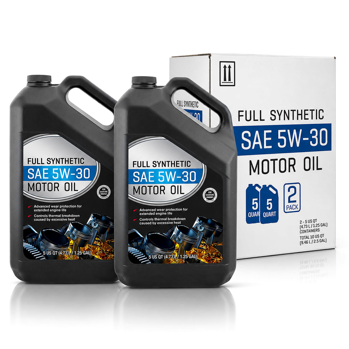 Full Synthetic Motor Oil 5W-30 5 Quart 2 Pack J965