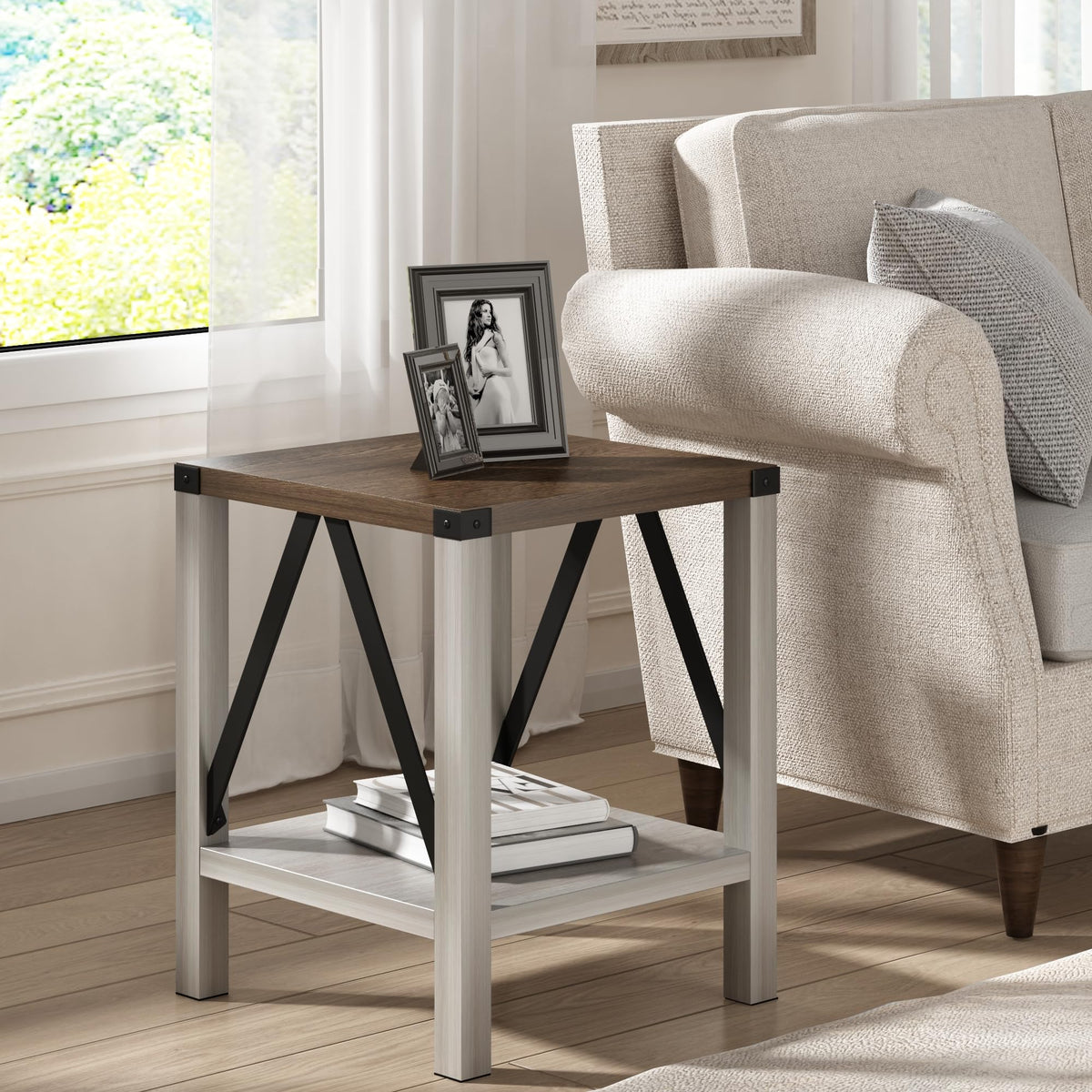 End Table Set of 2 with Storage Shelf C9582