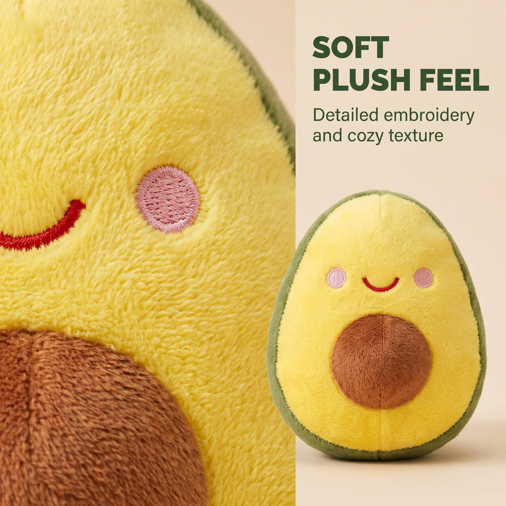 Squeaky Plush Avocado Dog Chew Toy H376675