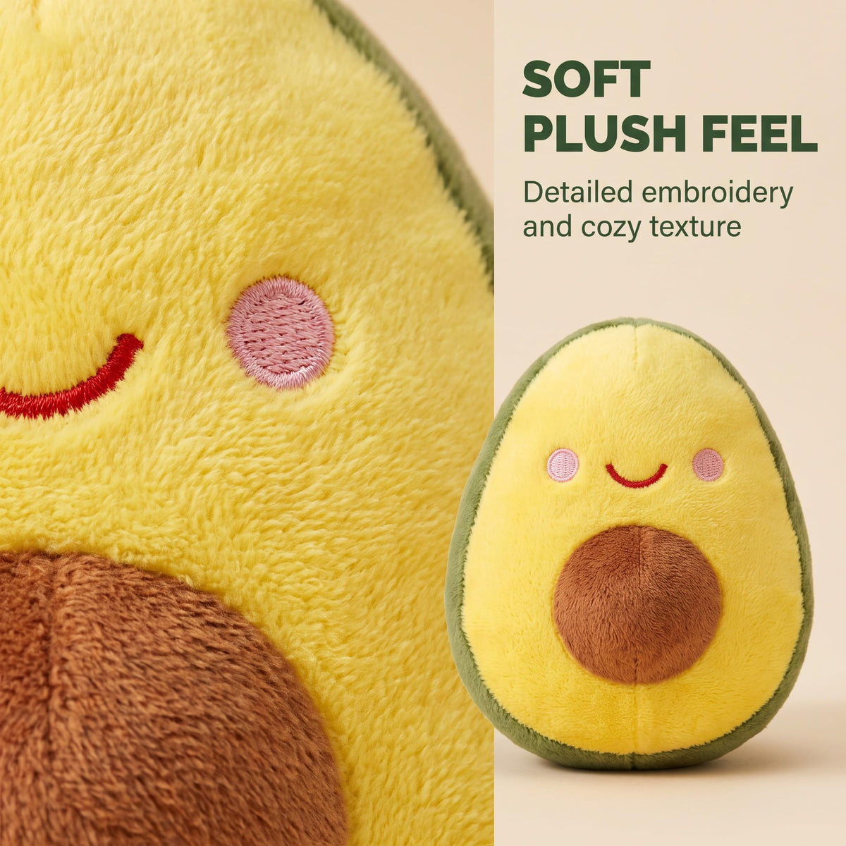 Squeaky Plush Avocado Dog Chew Toy H376675