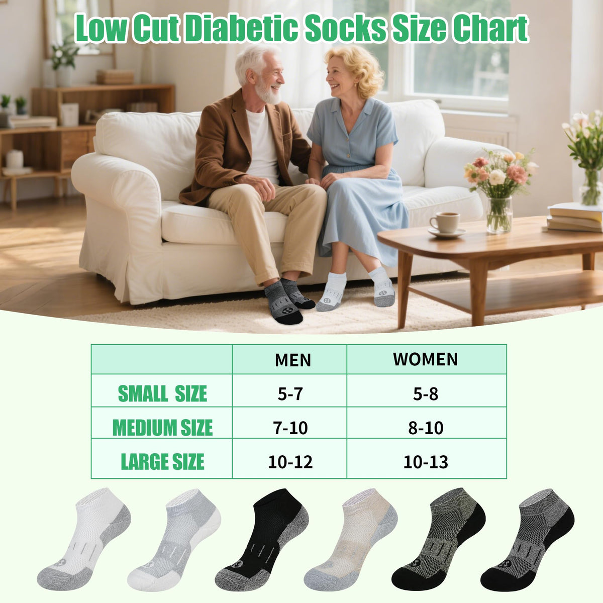 Low Cut Bamboo Viscose Diabetic Socks S858893