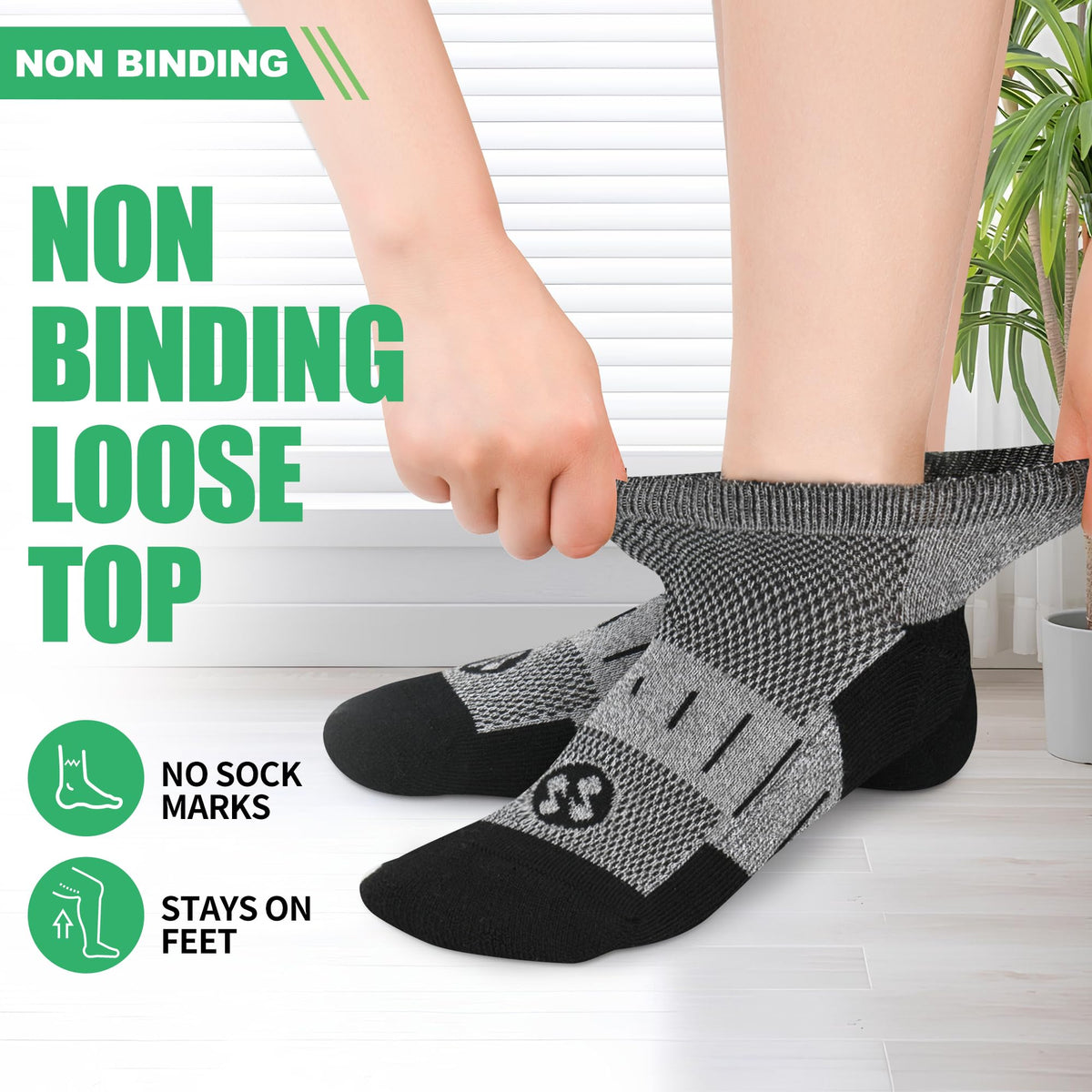 Low Cut Bamboo Viscose Diabetic Socks S858893