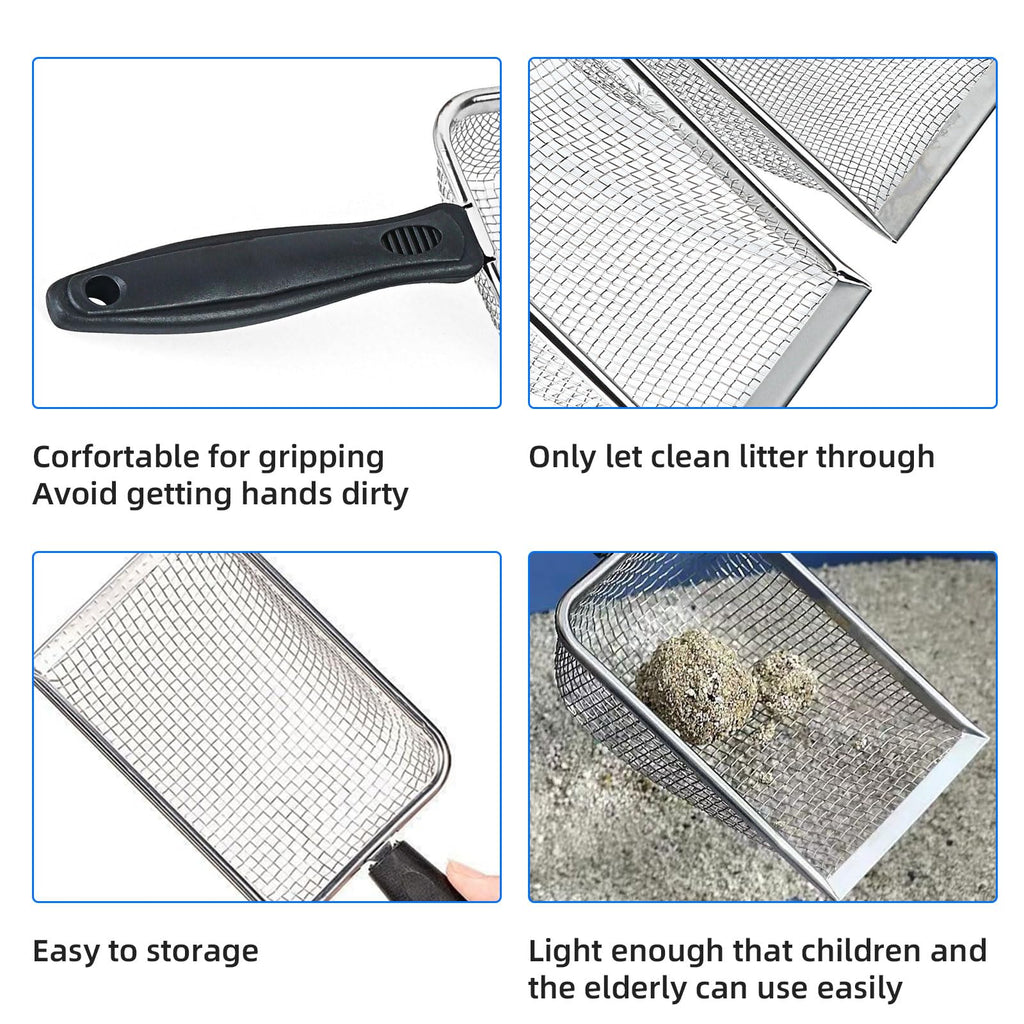 Stainless Steel Mesh Cat Litter Scoop 2.8mm Hole Z550