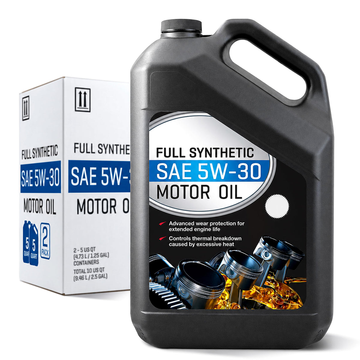 Full Synthetic Motor Oil 5W-30 5 Quart 2 Pack J965