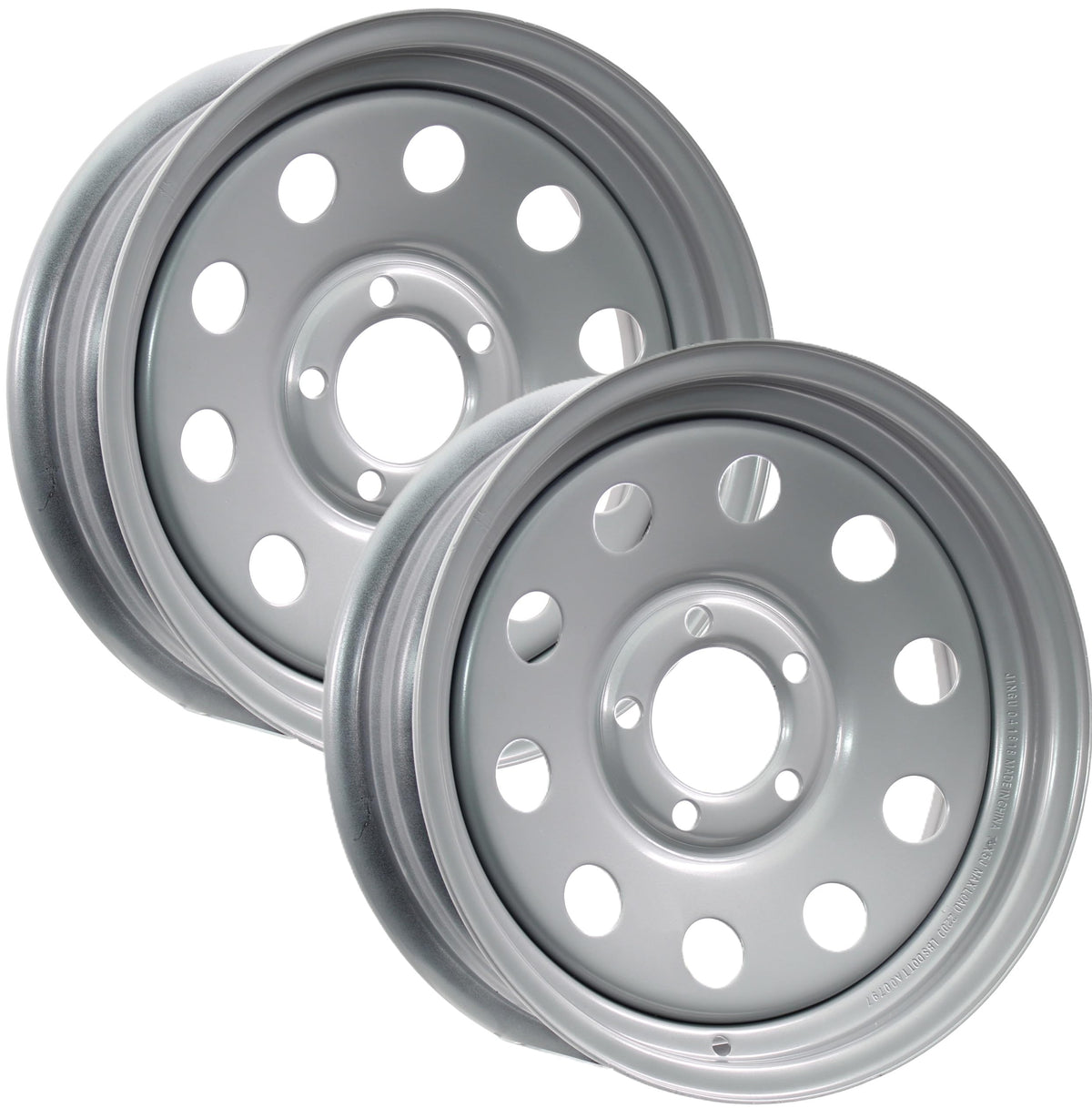 15 Inch 5 Lug Silver Trailer Wheel Y791
