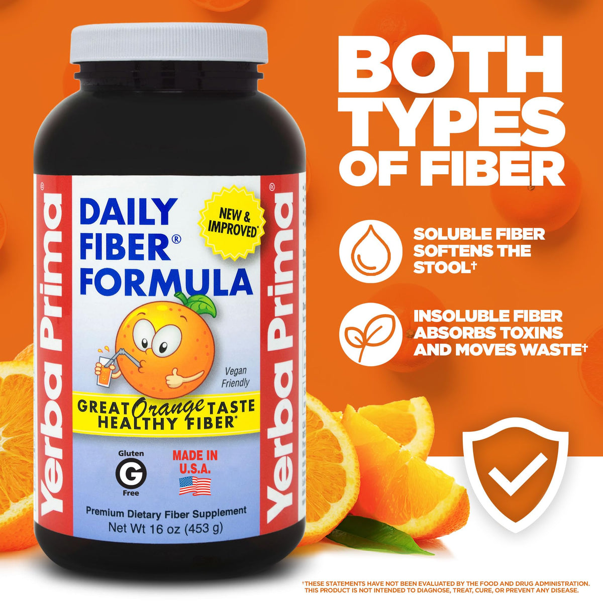 Orange Daily Fiber Formula 1 pound Gluten Free V884