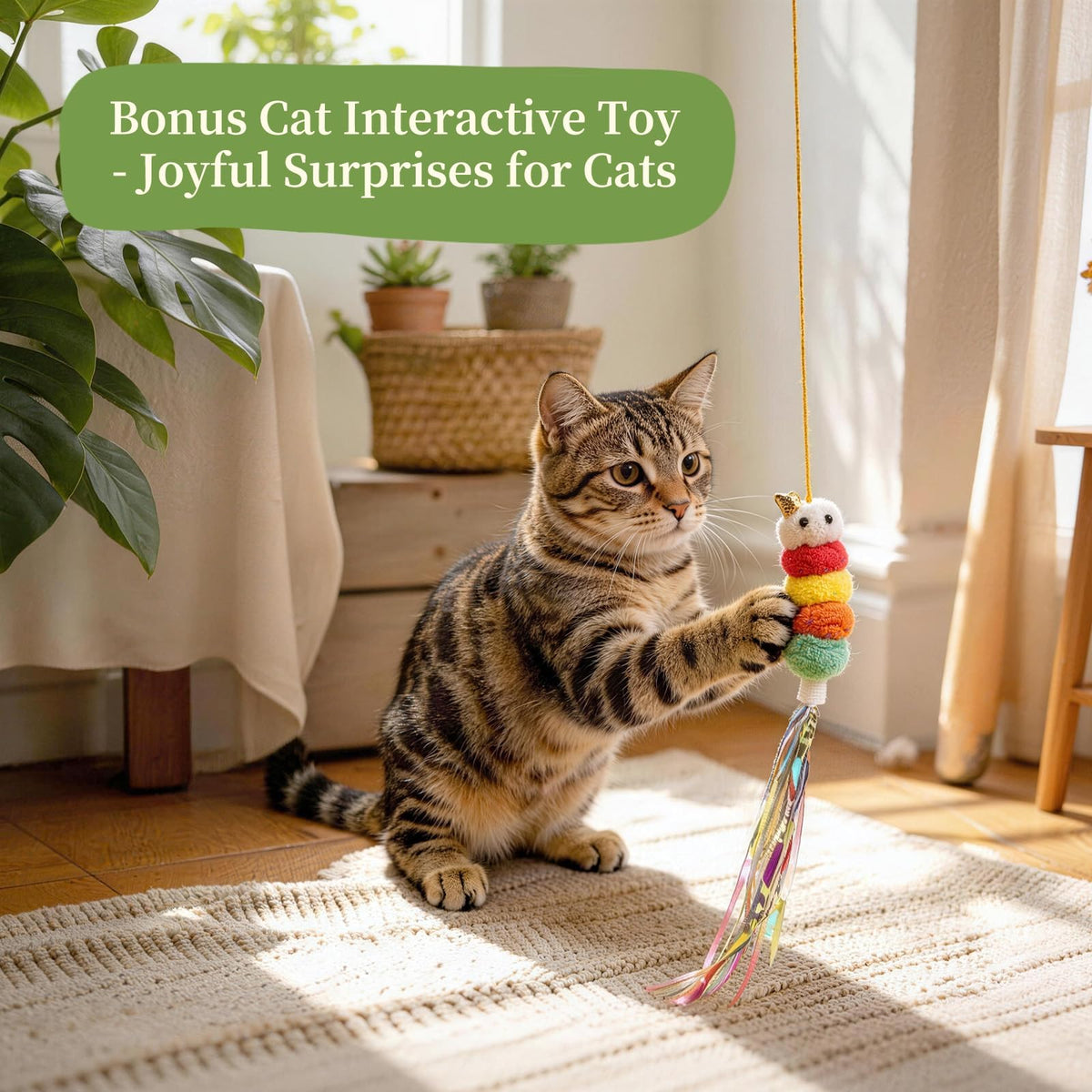 Cat Grass Kit with 5 Packets of Seeds, Wooden Planter, 6 Soil Discs, Trimming Scissors, Spray Bottle, and Mini Tools Z275866