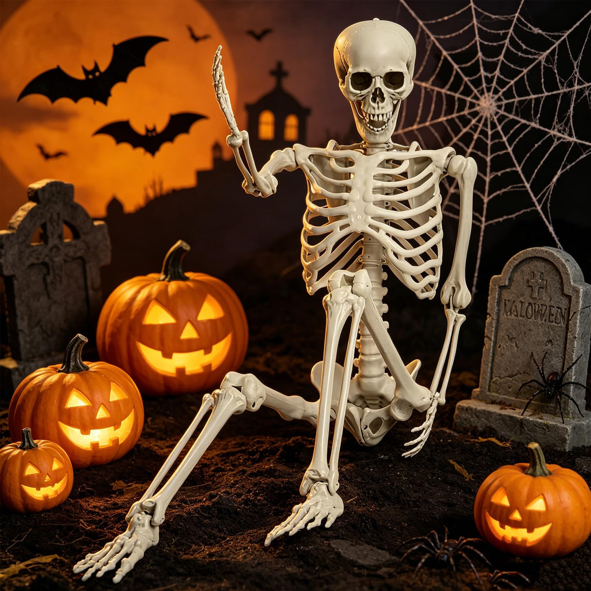 5.4FT Life Size Skeleton with Movable Joints K8321
