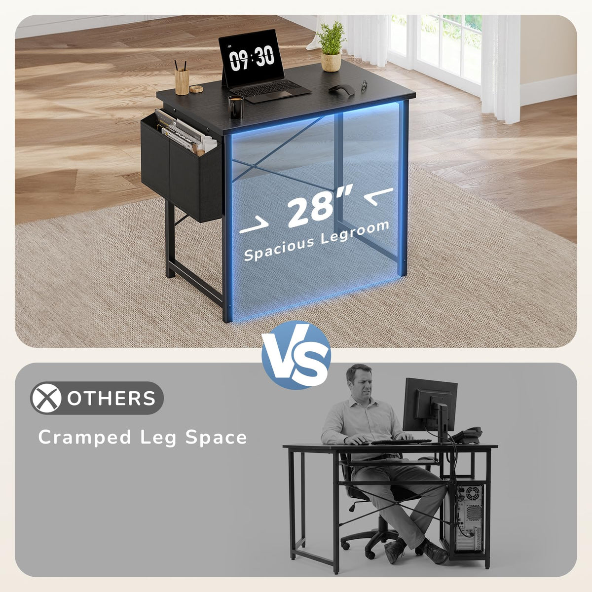 31" Small Computer Desk V125