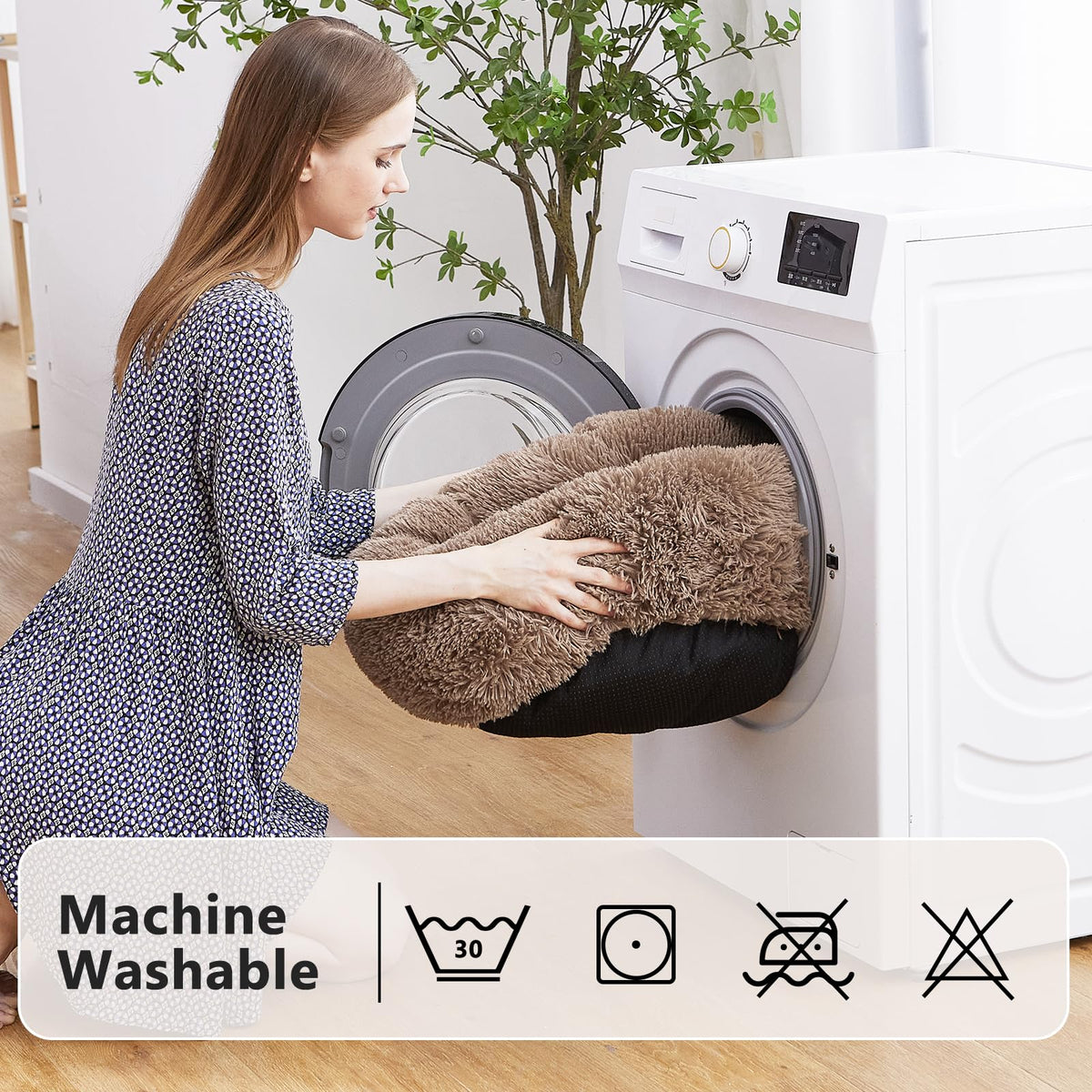 Round Washable Orthopedic Dog Bed P53434