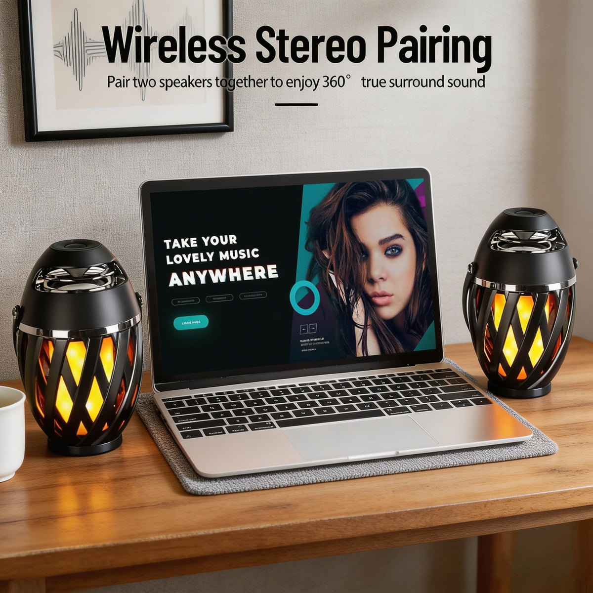 2 Pack Waterproof Wireless Bluetooth Outdoor Speakers X294