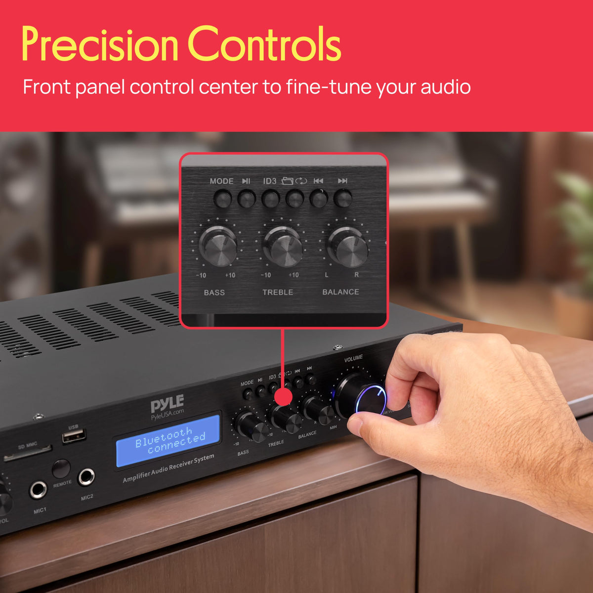 5 Channel Rack Mount Bluetooth Amplifier Receiver K368