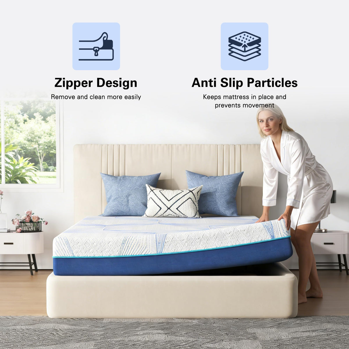 6 Inch Gel Memory Foam Twin Size Mattress T851
