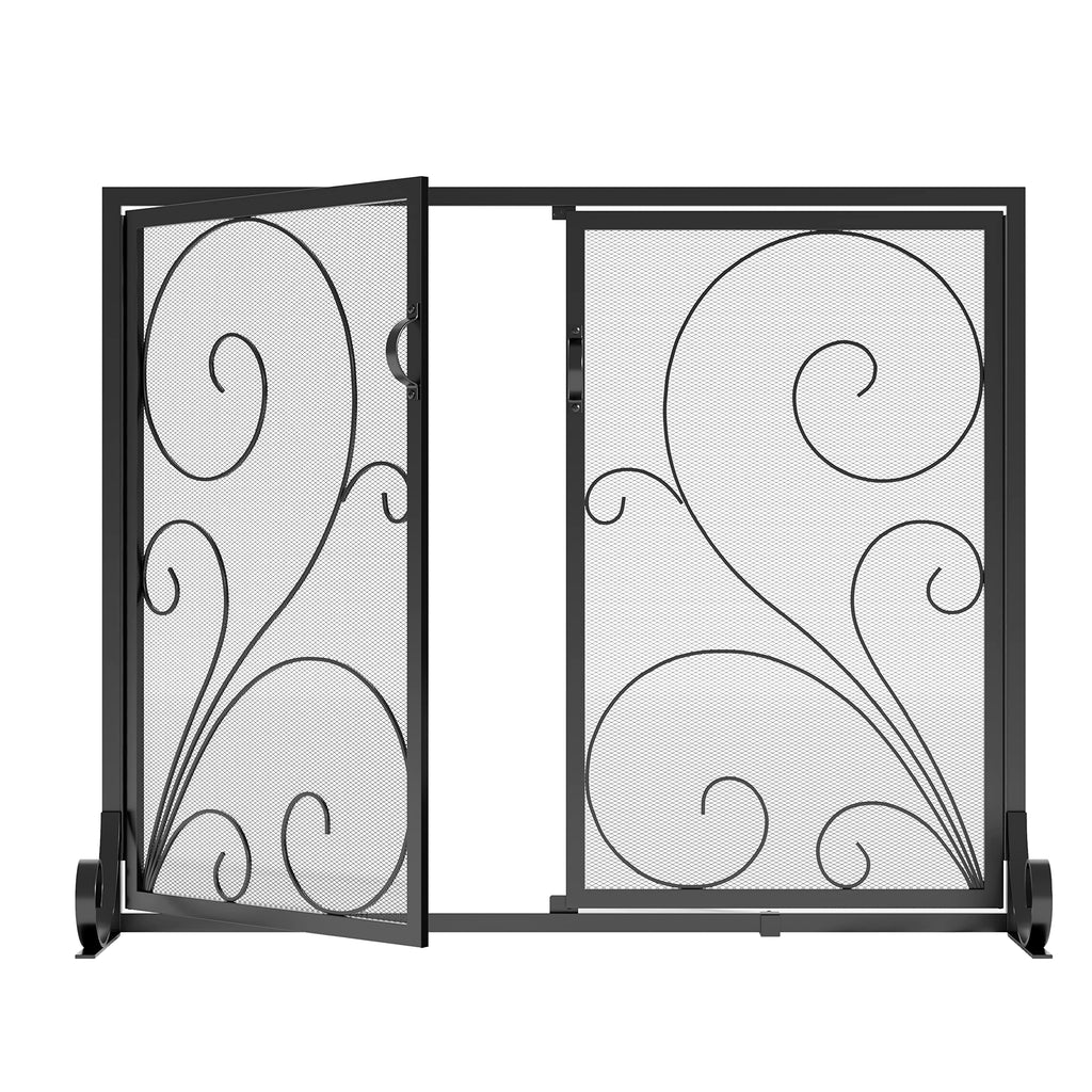 Fireplace Screen Steel Mesh Spark Guard 35" L x 28" H A9088