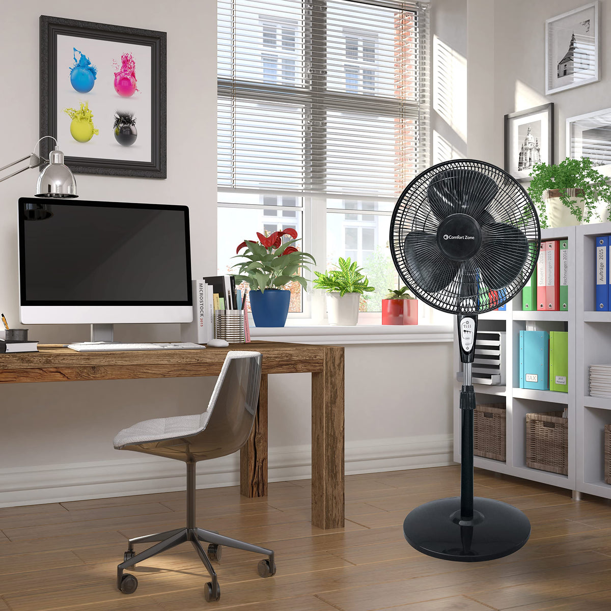 18 inch 3 Speed Oscillating Pedestal Fan with Remote Control Z986180